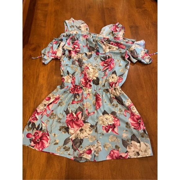 Woman’s Easel floral spring romper size large - Picture 1 of 4